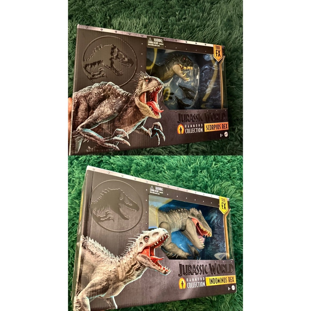 Jurassic World Hammond Collection Indominus Rex & Scorpios Rex LOT SHIPS TODAY